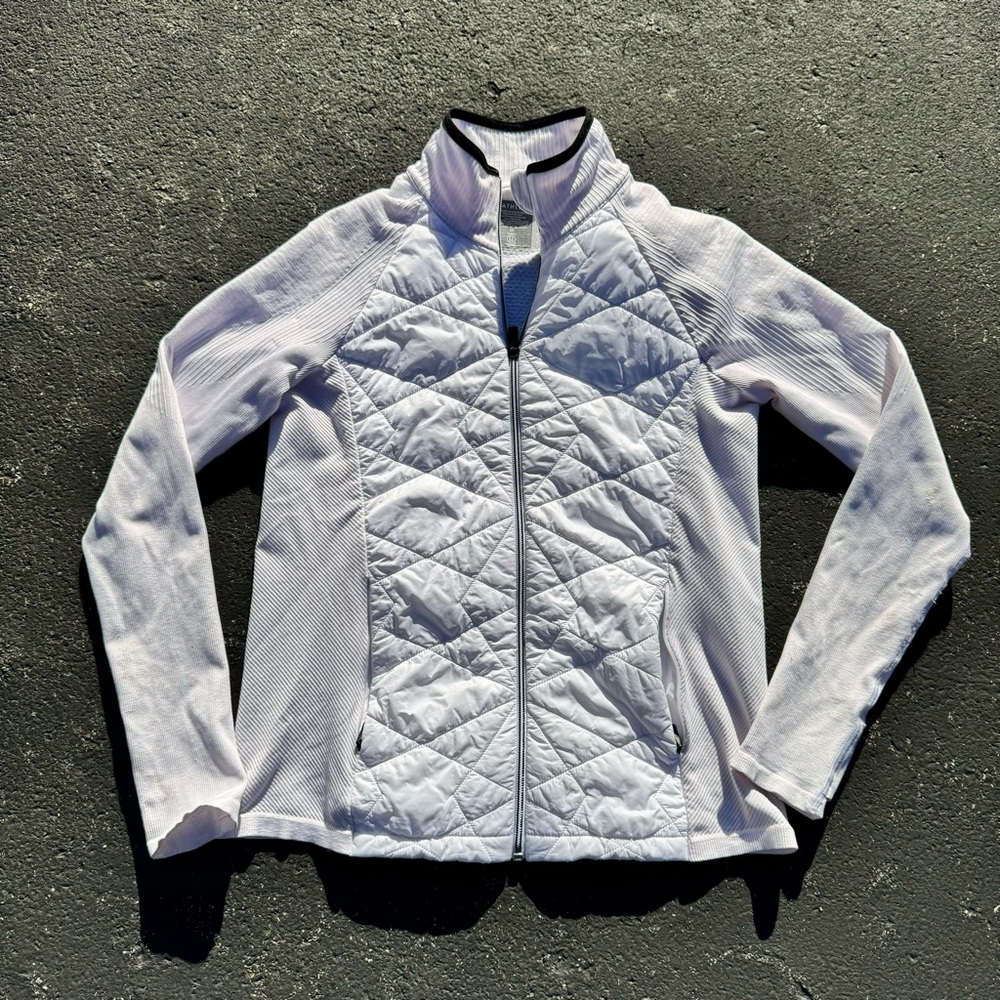 Athleta Quilted Front Athletic Work Out Puffer Zip Up Jacket